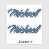 Michael Name blue Aufkleber Sticker Stickerset シール (シート)