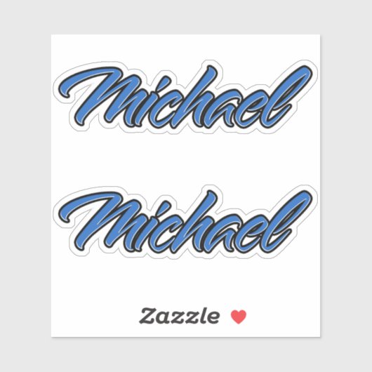 Michael Name blue Aufkleber Sticker Stickerset シール (シート)