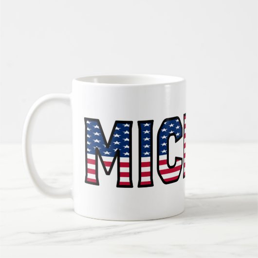 Michael Name Vorname USA styled Tasse Kaffeetasse コーヒーマグカップ (左)