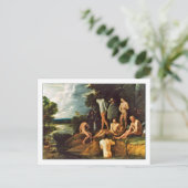 Michael Sweertsによる入浴シーン ポストカード (スタンド正面)