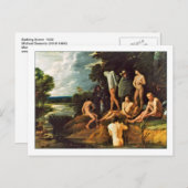 Michael Sweertsによる入浴シーン ポストカード (正面/裏面)