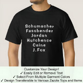 Michael Tee任意の名カスタム前05Wの完全な名前の姓 Tシャツ