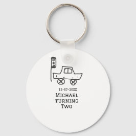 Michael turning two birthday toy car traffic light キーホルダー