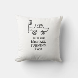 Michael turning two birthday toy car traffic light クッション