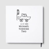 Michael turning two birthday toy car traffic light ゲストブック (裏面)