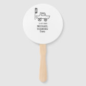 Michael turning two birthday toy car traffic light ハンドファン (裏面)