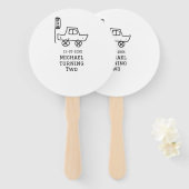 Michael turning two birthday toy car traffic light ハンドファン (正面&裏面)