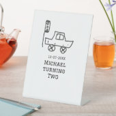 Michael turning two birthday toy car traffic light 台座サイン (インサイチュ)