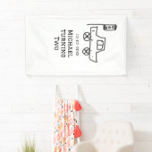 Michael turning two birthday toy car traffic light 横断幕 (インサイチュ)