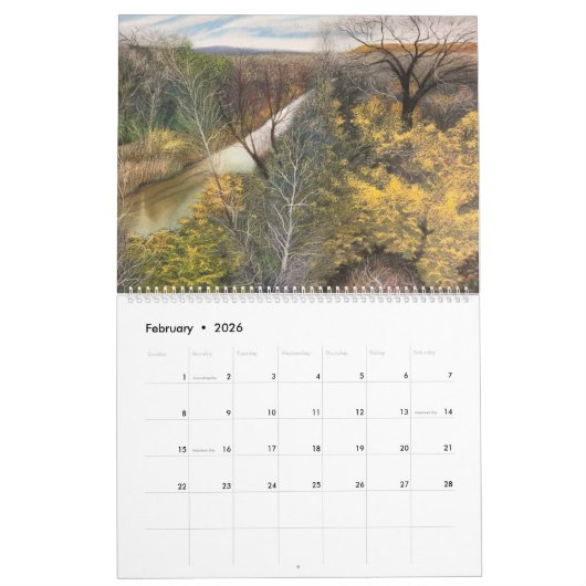 Michael White's Passionate Pastels Calendar 2026 カレンダー (2月 2026)