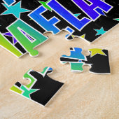 「MICHAELA」名、おもしろい「ハッピーバースデー」 ジグソーパズル (側面)