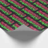 Michaela Vorname Name Graffiti red green ラッピングペーパー (角)