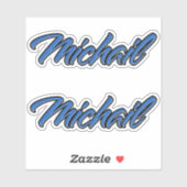 Michail Name blue Aufkleber Sticker Stickerset シール (シート)