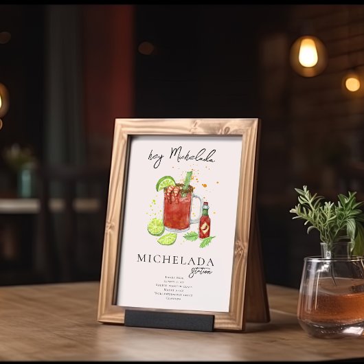 Michelada Station | 水彩の特徴的なドリンク ポスター