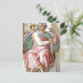 Michelangelo絵を描とMichelangeloの解説 ポストカード (スタンド正面)