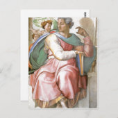 Michelangelo絵を描とMichelangeloの解説 ポストカード (正面/裏面)