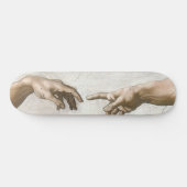 Michelangelo Creation of Adam Hands Fine Art スケートボード (横)