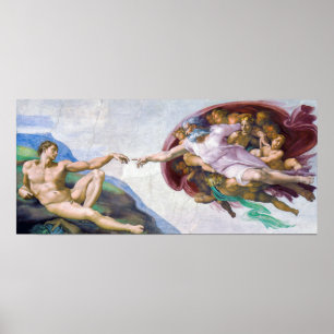 Michelangelo - Creation of Adam Isolated ポスター