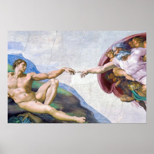 Michelangelo - Creation of Adam Isolated ポスター (正面)