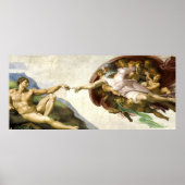 MICHELANGELO - The creation of Adam 1512 ポスター (正面)