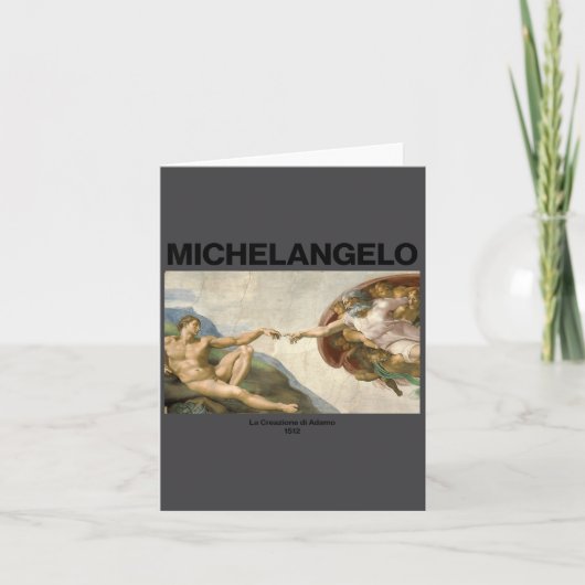 Michelangelo - The Creation Of Adam _ Famous Paint カード (正面)