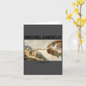 Michelangelo - The Creation Of Adam _ Famous Paint カード (黄色い花)