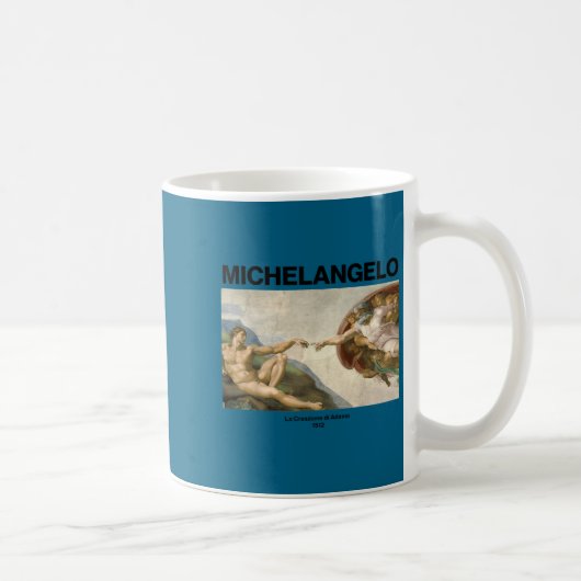 Michelangelo - The Creation Of Adam _ Famous Paint コーヒーマグカップ (右)