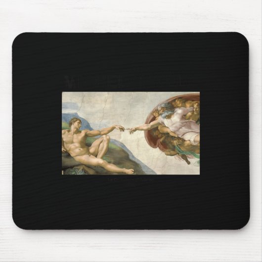 Michelangelo - The Creation Of Adam _ Famous Paint マウスパッド (正面)