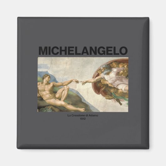 Michelangelo - The Creation Of Adam _ Famous Paint マグネット (正面)