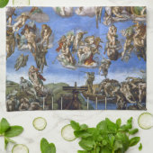 Michelangelo The Last Judgment Fine Art Print キッチンタオル (折り畳み)
