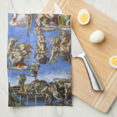 Michelangelo The Last Judgment Fine Art Print キッチンタオル (四つ折り)
