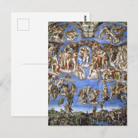 Michelangelo The Last Judgment Fine Art Print ポストカード (正面/裏面)
