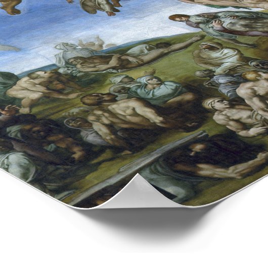 Michelangelo The Last Judgment Fresco Masterpiece ポスター (角)