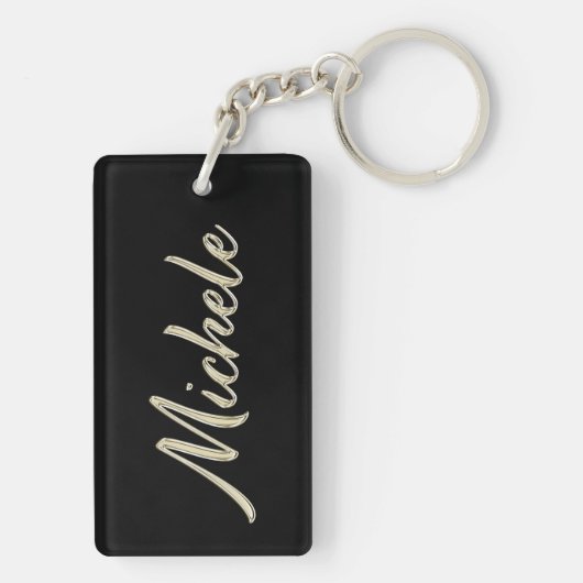 Michele Name whitegold Schlüsselanhänger Anhänger キーホルダー (裏面)