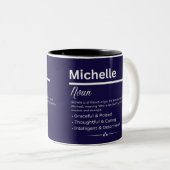 Michelle, Girl Personalized Name Definition Mug ツートーンマグカップ (正面右)