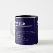 Michelle, Girl Personalized Name Definition Mug ツートーンマグカップ (正面左)
