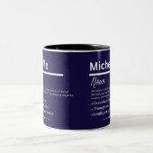 Michelle, Girl Personalized Name Definition Mug ツートーンマグカップ (中央)
