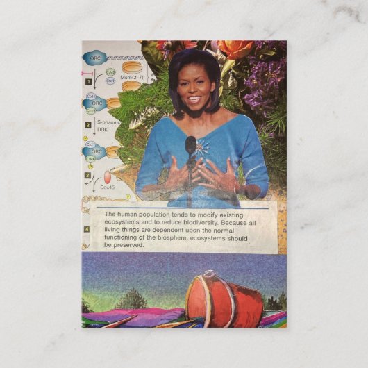 Michelle Obama Climate Change Biodiversity Quote 名刺 (正面)