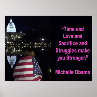 Michelle Obama inspirational quote ポスター