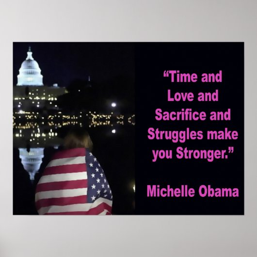 Michelle Obama inspirational quote ポスター (正面)