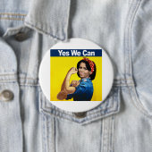 Michelle the Riveter -Yeswe can.png 缶バッジ (インサイチュ)