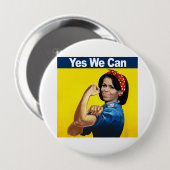 Michelle the Riveter -Yeswe can.png 缶バッジ (正面&裏面)