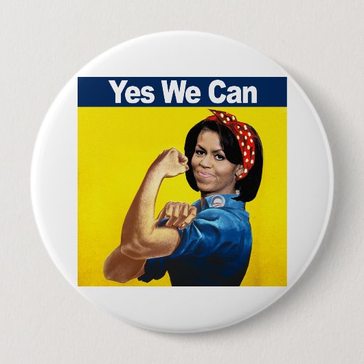 Michelle the Riveter -Yeswe can.png 缶バッジ (正面)