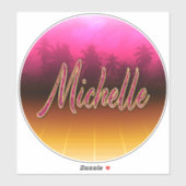 Michelle Vorname Name pink Aufkleber Sticker シール (シート)