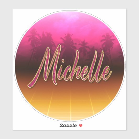 Michelle Vorname Name pink Aufkleber Sticker シール (シート)