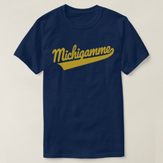 Michigamme 150金ゴールドスクリプト tシャツ