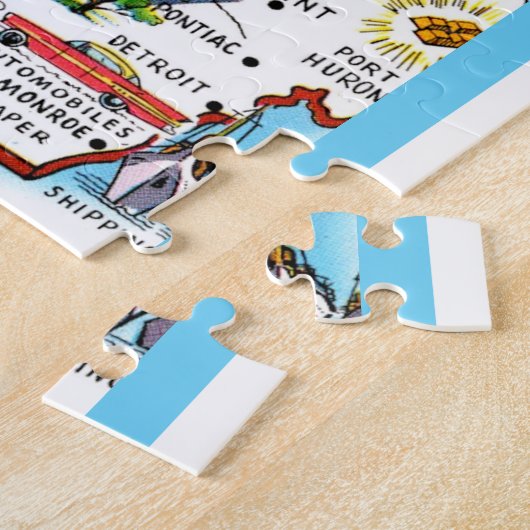 Michigan 11x14 Map ジグソーパズル (側面)