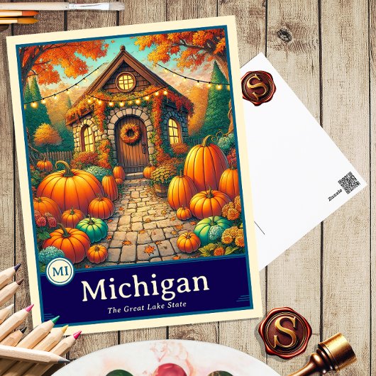 Michigan | Anime Style Cel Shaded Postcard ポストカード