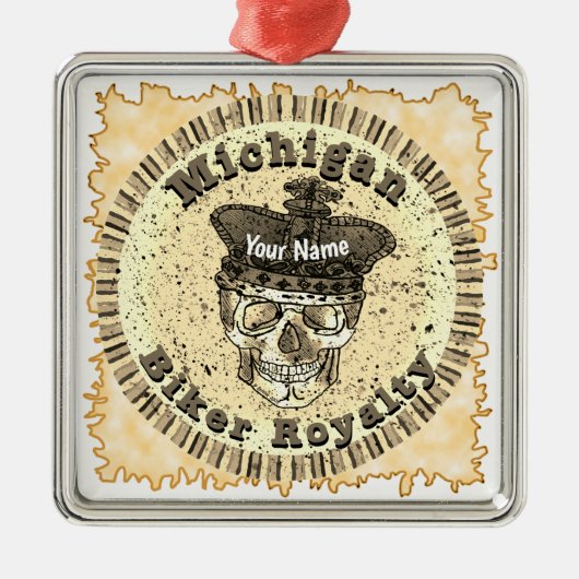 Michigan Biker メタルオーナメント (正面)