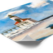 Michigan City Lighthouse ポスター (角)